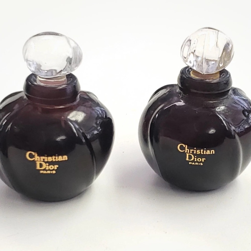 Vintage Mini Christian Dior Black Perfume Bottles